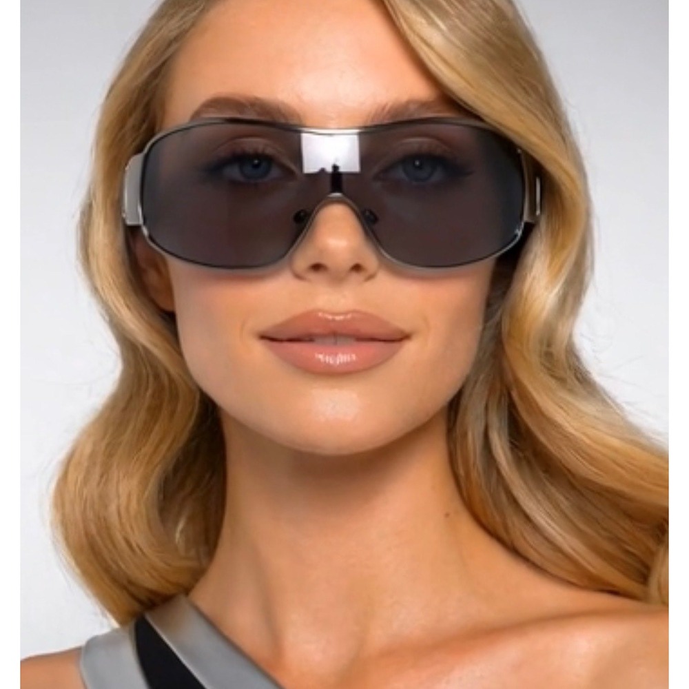 Women Sunglasses Fashion Designer Vintage Shield LArge Big Cover Face Eyewear‎